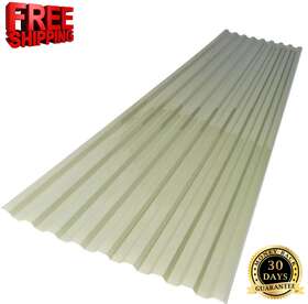 159860 Suntuf Polycarbonate Roof Panel Corrugated 26 Inch X 6 Ft. Misty Green Rot Resistant