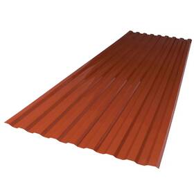Suntuf 445004064062 Roof Panel Polycarbonate 26 Inch X 6 Ft. Red Brick Corrugated Rot Resistant