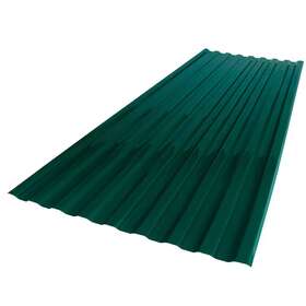Suntuf 445008146177 Corrugated Roof Panel Polycarbonate Green Moisture Resistant 26 Inch X 6 Ft