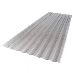 Suntuf 445041781748 Roof Panel 26 Inch X 6 Ft. Opal Polycarbonate Corrugated Sheet Durable Silver New