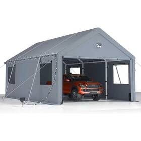 Cphd12x20sg11 Superb Goods 12x20 Ft Heavy Duty Carport Canopy Garage Tent With Roll-up Windows And Sidewalls