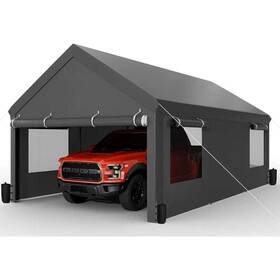 Cphd12x20sg20 Superb Goods 12x20 Ft Heavy Duty Carport Garage Tent With Roll-up Windows And Removable Sidewalls