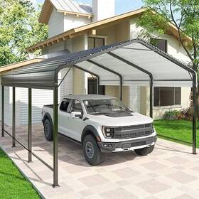 Cphd20x20sg15 Superb Goods Heavy Duty 20x20 Ft Metal Carport Canopy With Reinforced Base And 5 Beam Roof Frame