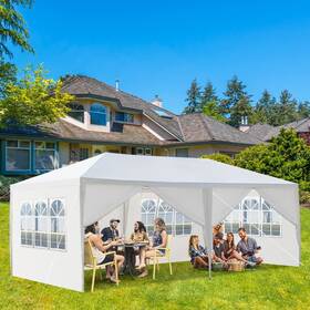 Susici 691197094264 Party Tent 10x20 Outdoor Canopy Tents For Parties With 6 Removable Sidewalls