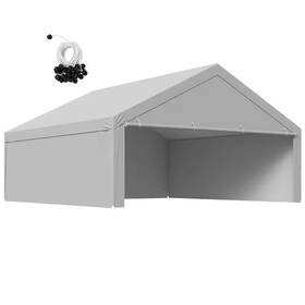 Svopes 744110835168 20 X 11.58 Ft. Carport Replacement Canopy Portable Garage Tent With Side P