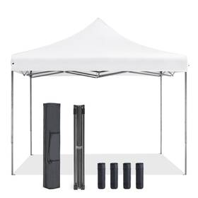 Sweetcrispy 722898006833 White Tent 10x10 Pop Up Canopy Heavy Duty Tents For Parties Backyard W