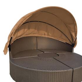 Tp66-01-01 Swfemws Round Canopy Cover For 66ftft-75ftft Outdoor Daybeds Water-resistant Uv