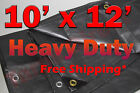 T10x12 Harpster Tarps Silver Heavy Duty Uv Treated Tarp 655329210120