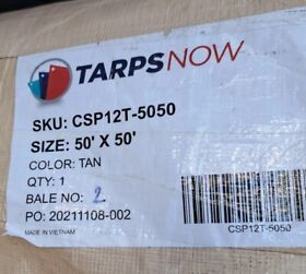 Csp12t-5050 Tarps Now Size 50foot X Color Tan Heavy Duty