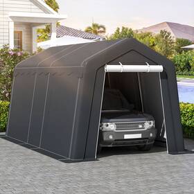 Beyshp1yxg Taus 14x8ft Portable Garage Car Canopy Shelter Galvanized With Removable Sidewalls