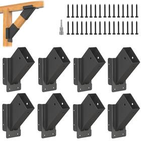 Djjt25641 Tayory 8 Pcs Pergola Brackets Reinforced 45-degree Gazebos Kit For 2ftftx4ftft Lumber