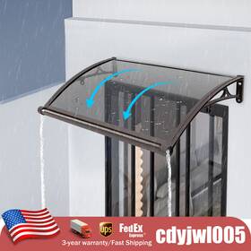 Tbvechi 764909393068 40 Inch Diy Window Door Awning Outdoor Sun Shield House Canopy Patio Uv Rain Cover
