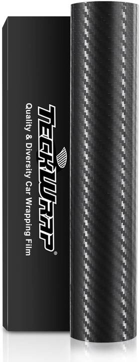 Teckwrap 445044753773 1ft X 5ft 5d High Gloss Black Carbon Fiber Vinyl Bubble Free Air Relea
