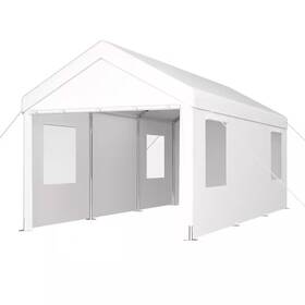Tenleaf 5663 10 Ft. X 20 White Outdoor Canopy Tent Heavy Duty Car Port With 2-roll