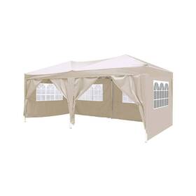 Tenleaf 726084992085 10 Ft. X 20 Beige Pop Up Canopy Portable Tent With 6 Removable Sidewalls Ca