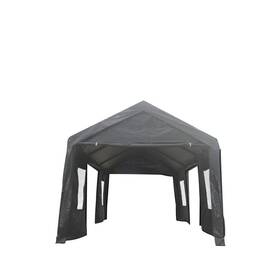 Fcbf12-626 Tenleaf 12 Ft. X 20 Gray Heavy Duty Qutdoor Portable Garage Ventilated Canopy