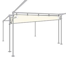 Tentandtable 754972327640 Vinyl Rain Gutters For West Coast Style Party And Canopy Tents 15-foot
