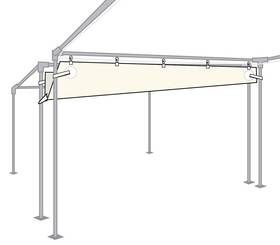 Tentandtable 840344511448 Vinyl Rain Gutter 30ft Water Channel For West Coast Frame Canopy Tent Used