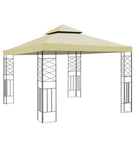 Tgehap 008708921542 10x10 Canopy Replacement Top Double Tiered Gazebo Cover For Yard Patio And Beige