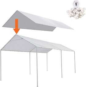 Thanaddo 313037314324 10 X 20 Ft Carport Replacement Canopy Cover Garage Top Tent Shelter Tar