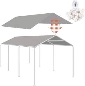 Thanaddo 445011743707 10 X 20 Ft Carport Replacement Canopy Cover Garage Top Tent Shelter Tarp With Fr