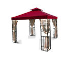 Can0py-1t-gy016 Tiered Garden Gazebo Replacement X12 12 Burguny Two Top 2-tiered Shade Canopy