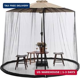 Tiimmgaal 647349454516 10ft Mosquito Net For Patio Umbrella Outdoors Screen Polyester Hanging Tent