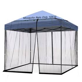 Tiimmgaal 647349454530 10x10 Mosquito Netting For Patio Camping Gazebo/pop Up Canopy Tent Double Doo