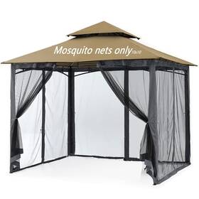 4-doo Tiimmgaal 647349454547 Mosquito Netting For Gazebo Canopy Screen Walls With Slip Rings