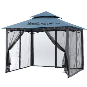 Netting20221220 Tiimmgaal Mosquito Netting For Gazebo Canopy Replacement Screen Walls With Sli
