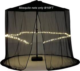 Tiimmgaal20221212 Tiimmgaal 9/10ft Mosquito Net For Patio Umbrella Outdoors Screen Polyester Hanging Tent M