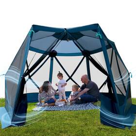 Timber Ridge 844093000031 Easy Pop Up Gazebo Canopy Tent For Camping 11.5 X 9.8 Ft Portable Instant Sc