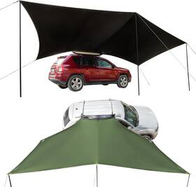 B0dbqdmwh5 Timber Ridge 19x9.8ft Rtractable Vehicle Awning With Blackout Coating Roof Rack Pull-out Sun Sha
