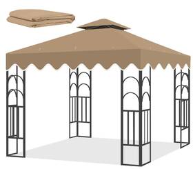 Dingcof001 Timtop 10x10 Canopy Gazebo Top Ft Cover Double Tiered With Air Vent Ro