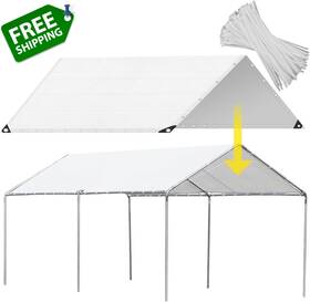 Tomeurperf 313045753757 12x20 Ft Carport Canopy Replacement Cover For Tent Car Garage Shelte