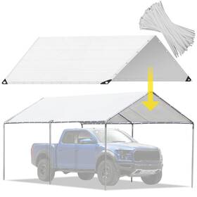 Cut03h Tomeurperf 10x20 Ft Carport Canopy Cover For Tent Car Garage Shelter Top Tar