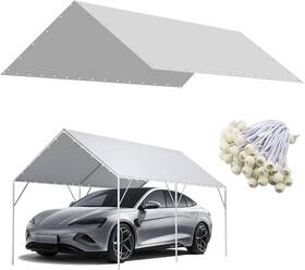 Tool 445026251204 10 X 20 Ft Carport Replacement Canopy Cover Garage Top Tent Shelter Tarp 200g He