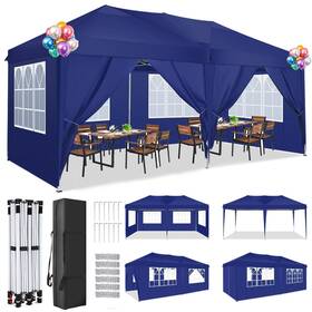 Tooluck 975466258422 10x20 Pop Up Canopy Tent With 6 Sidewalls Tents For Parties Waterproo