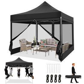 Tooluck 975466259627 10x10 Heavy Duty Pop Up Canopy Tent With 4 Sidewalls Commercial Gazebo Party