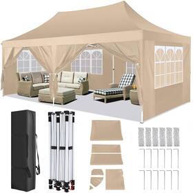 Tooluck 975466268148 10x20 Pop Up Canopy Party Tents For Parties Waterproof Outdoor Event