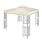 Top Crv 12f Dtp Ivy Flexzion Gazebo Canopy Replacement Cover Ivory Dual 814870021399