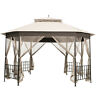 Topb004097 Topbuy Octagonal Canopy Patio Gazebo Shelter With Mosquito 513571633156