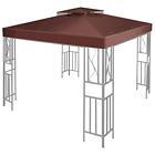 Topcrv10fdtpbrn Flexzion Gazebo Canopy Top Replacement Cover Brown Dual 814870021368