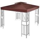 Topcrv12fdtpbrn Flexzion Gazebo Canopy Top Replacement Cover Brown Dual 814870021412