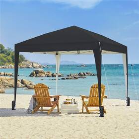 Tmjuat000401 Topeakmart 10x10 Ft Adjustable Pop Up Canopy Tent With Roller Bag And Sandbags Guy Lines