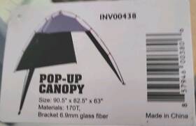 Inv00438 Torelli Tools Outdoor Adventure Personal Pop-up Canopy 90.5 Inch X82.5 X63 Blue With Bag New
