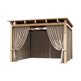 Tounosnt 753873700927 4-panel Gazebo Curtains Outdoor Waterproof Replacement Patio