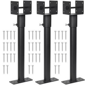 Tp014 Tphuc 3.6 Inch Heavy Duty Saddle Roof Riser For Patio Pergolas 16-1/2 High Black -