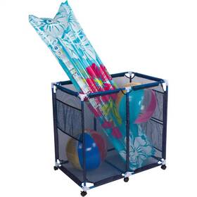Trademark Innovations 313037585519 35 Inch L X 24 W H Rolling Pool Storage Mesh Net Cart For Floats To