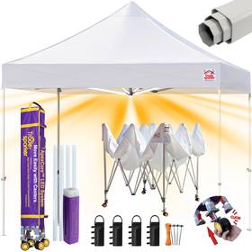 Tradesparker 770642600684 10x10 Pop Up Canopy Tent Commercial Movable With Apexcore Led&rugged C